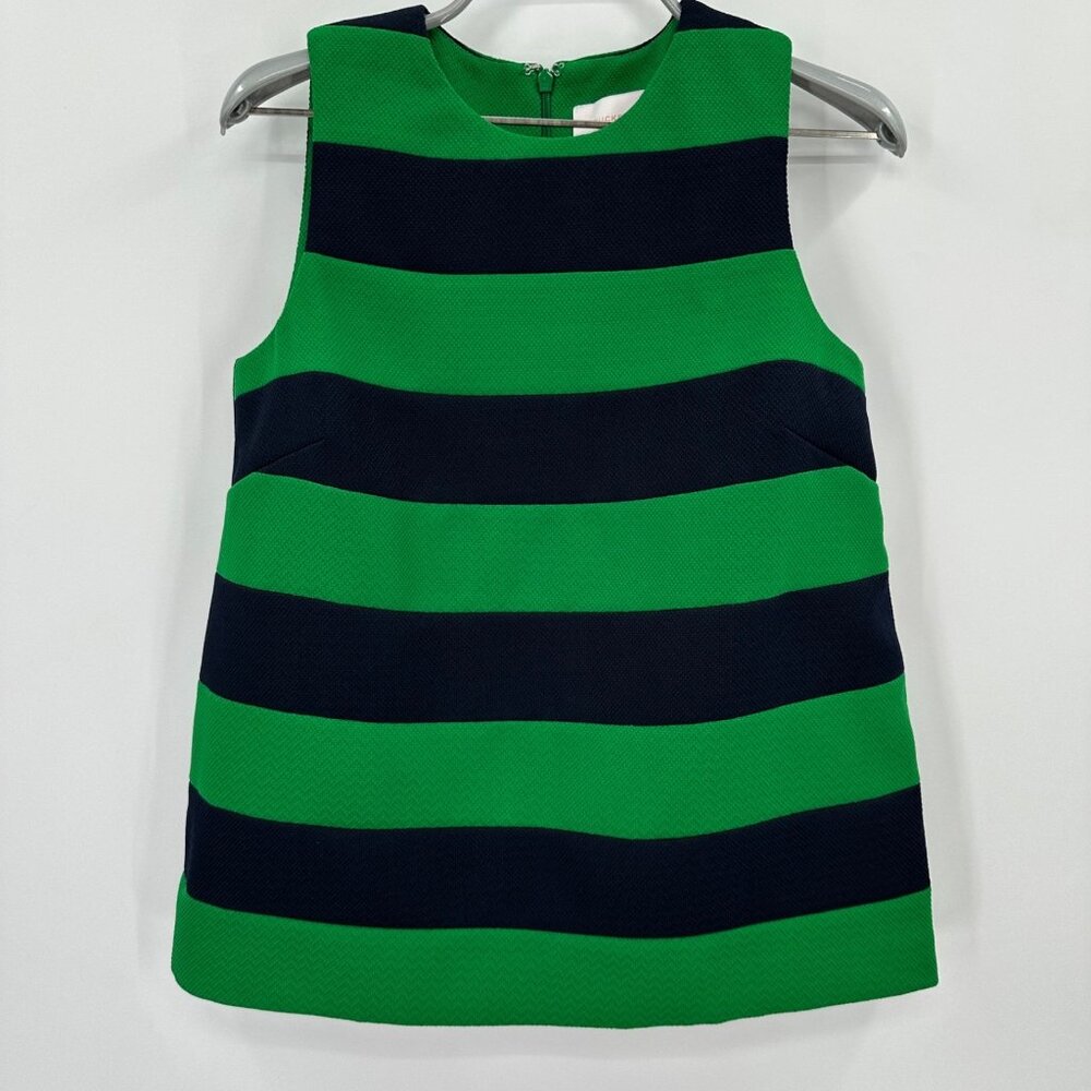 Tuckernuck x Atlantic-Pacific Kelly Green and Navy Emma Blouse size XXS 2XS